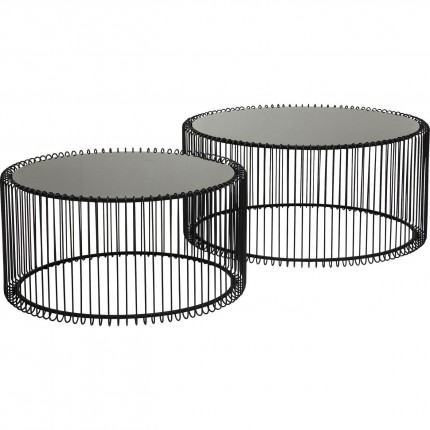 Coffee Table Wire Black (2/Set) Kare Design