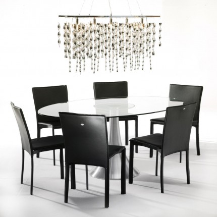 Table Grande Possibilita 180x120cm chrome and glass Kare Design