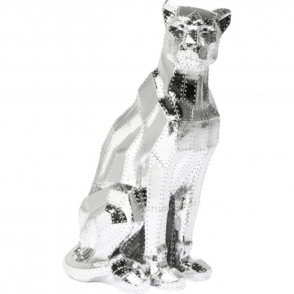 Deco sitting cat rivet chrome Kare Design