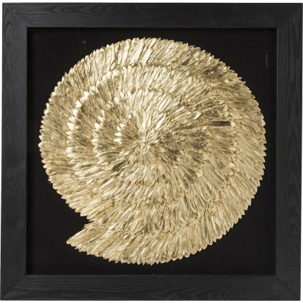 Deco Frame Golden Snail 120x120cm Kare Design