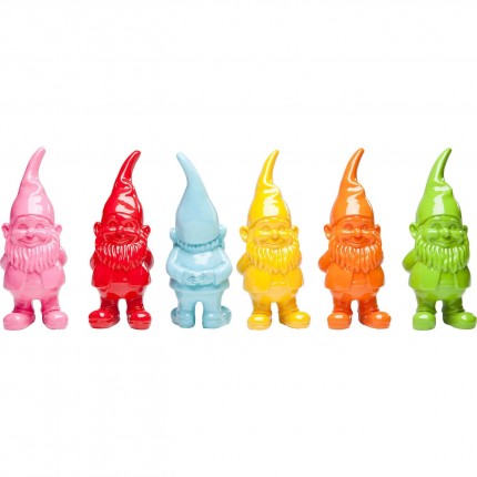 Decoratie Gnome Colore 11cm (6/Set) Kare Design