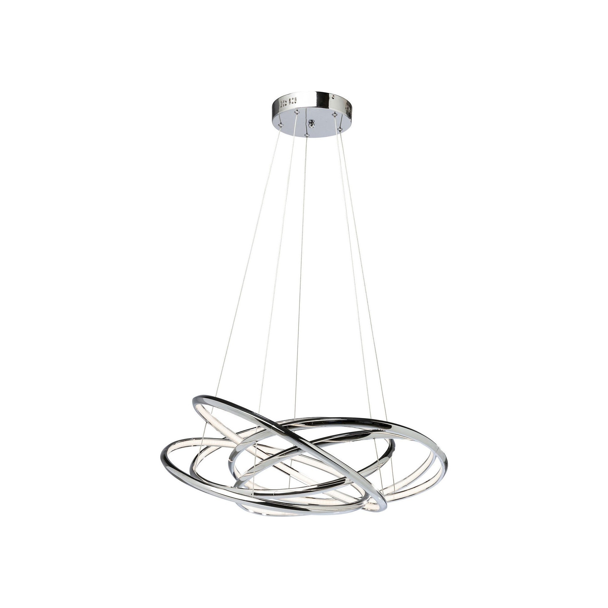 Pendant Lamp Saturn LED Chrome Big Kare Design