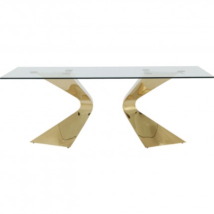 Eettafel Gloria 200x100cm goud Kare Design