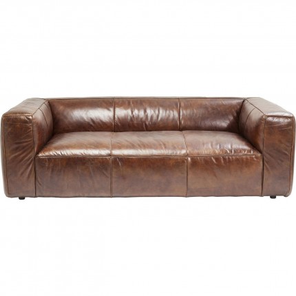 Sofa Cubetto 3-Zits donker leer Kare Design