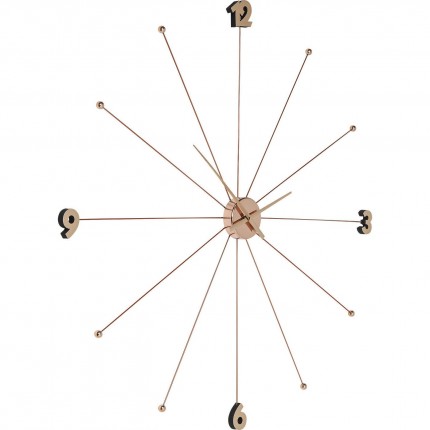 Wall Clock Like Umbrella pink gold Kare Design