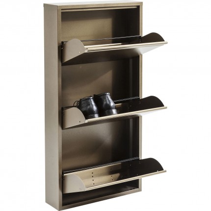 Schoenenkast Caruso bronzen 3 laden Kare Design