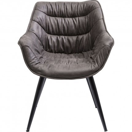 Chair with armrests Thelma grey Kare Design