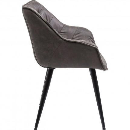 Chair with armrests Thelma grey Kare Design