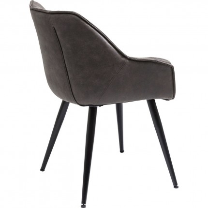 Chair with armrests Thelma grey Kare Design