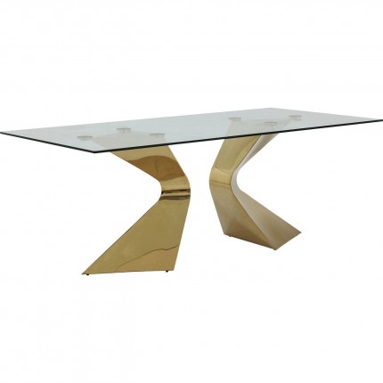 Eettafel Gloria 200x100cm goud Kare Design