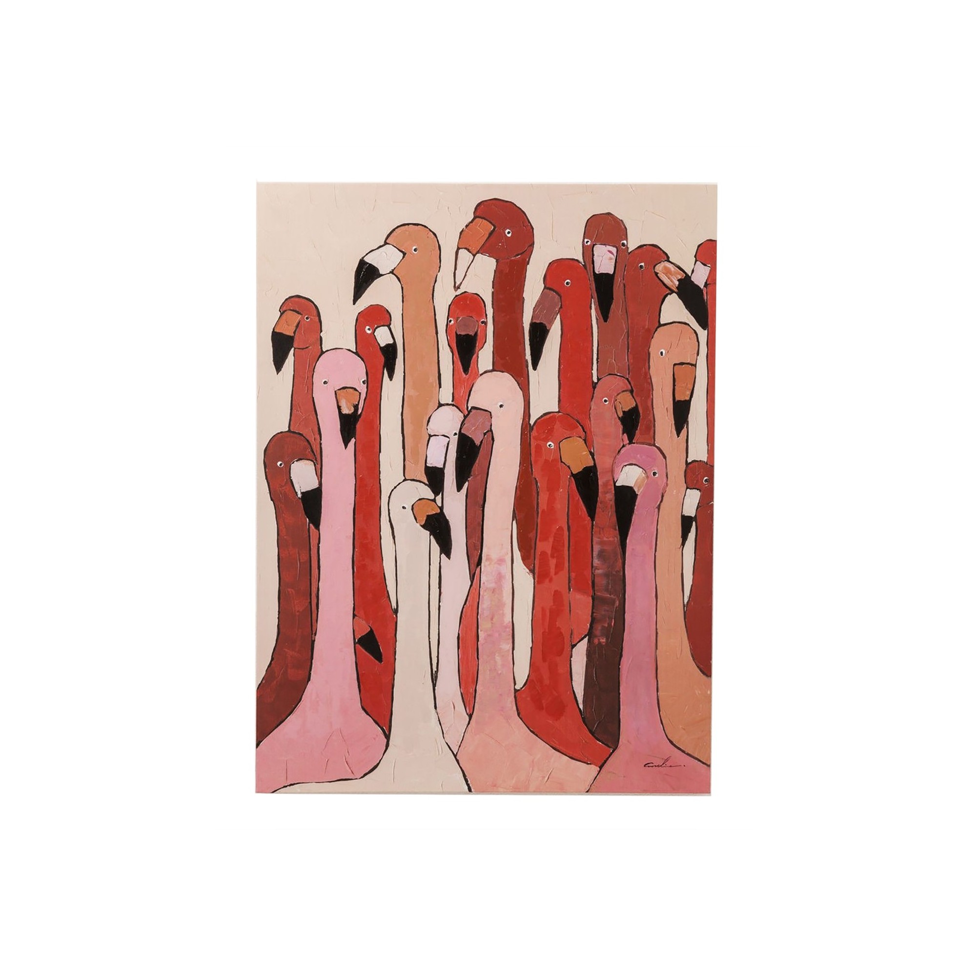 Tableau Touched Flamingo Meeting 120x90cm Kare Design