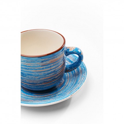 Koffiemok Swirl blauw (4/Set) Kare Design