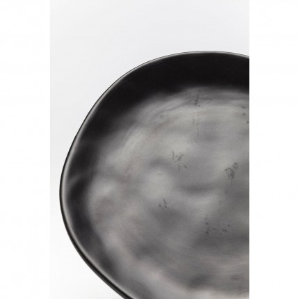 Plate Organic Black Ø26cm (4/Set) Kare Design