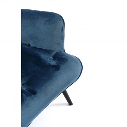 Armchair Black Vicky Velvet Bluegreen Kare Design