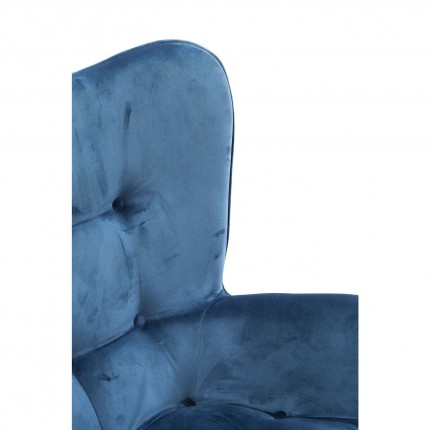 Fauteuil Vicky fluweel olieblauw Kare Design