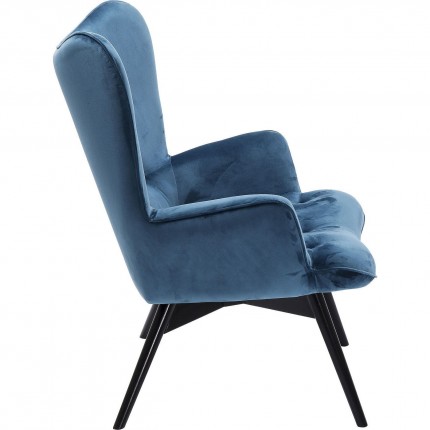 Fauteuil Vicky fluweel olieblauw Kare Design