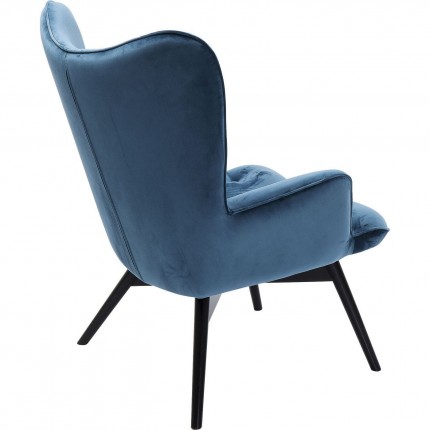 Fauteuil Vicky fluweel olieblauw Kare Design