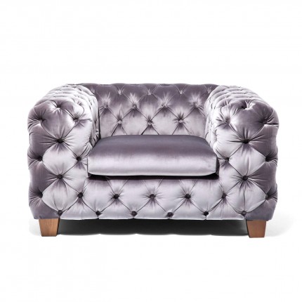 Armchair Desire velvet grey Kare Design