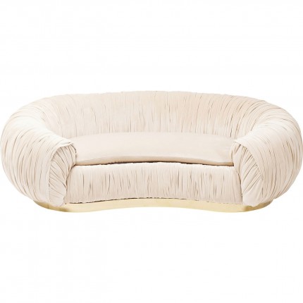 Sofa Perugia 2-Zits fluweel creme Kare Design