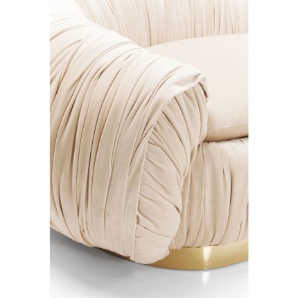 Sofa Perugia 2-Zits fluweel creme Kare Design