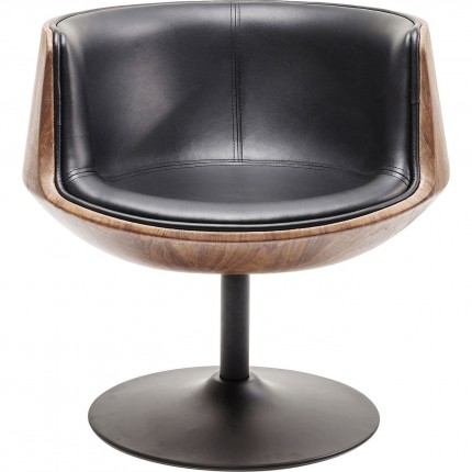 Swivel Armchair Club Walnut Kare Design