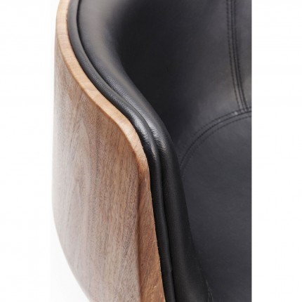 Swivel Armchair Club Walnut Kare Design