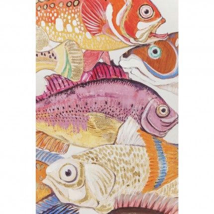 Schilderij Fish Meeting One 100x70cm Kare Design