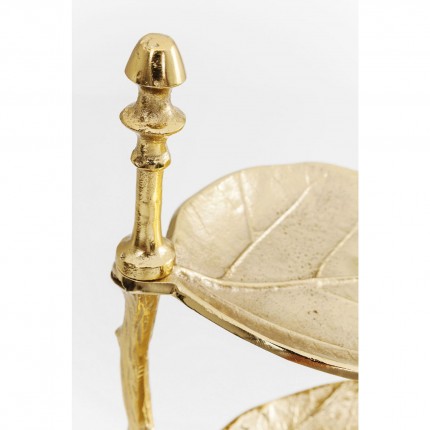 Deco jewelry holder leaf gold Kare Design