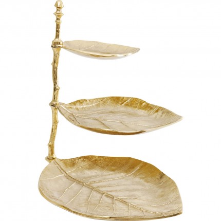 Deco jewelry holder leaf gold Kare Design