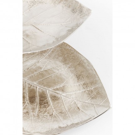 Decoratie Plank Leaf Zilver Kare Design