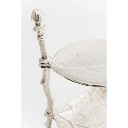 Deco jewelry holder leaf silver Kare Design