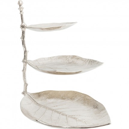 Decoratie Plank Leaf Zilver Kare Design