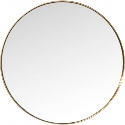 Wall Mirror Curve Round Ø100cm brass Kare Design