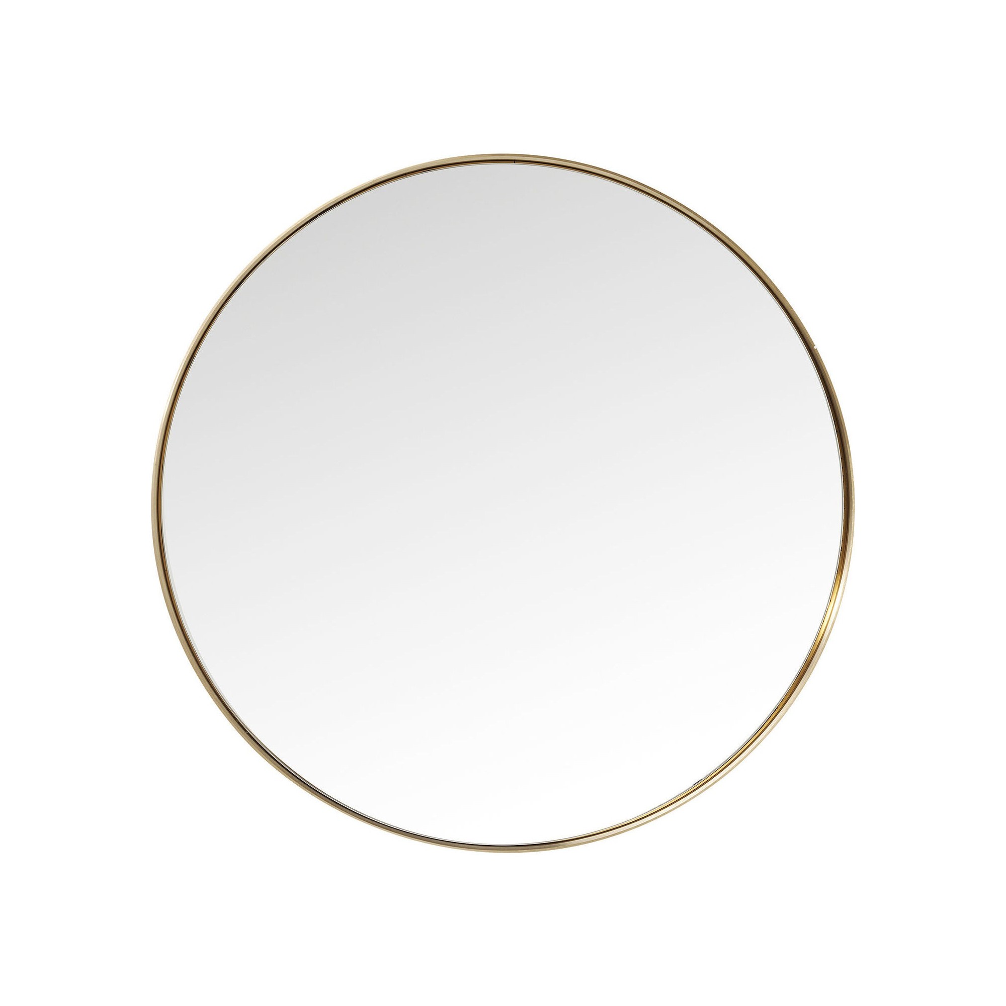 Miroir Curve rond laiton 100cm Kare Design