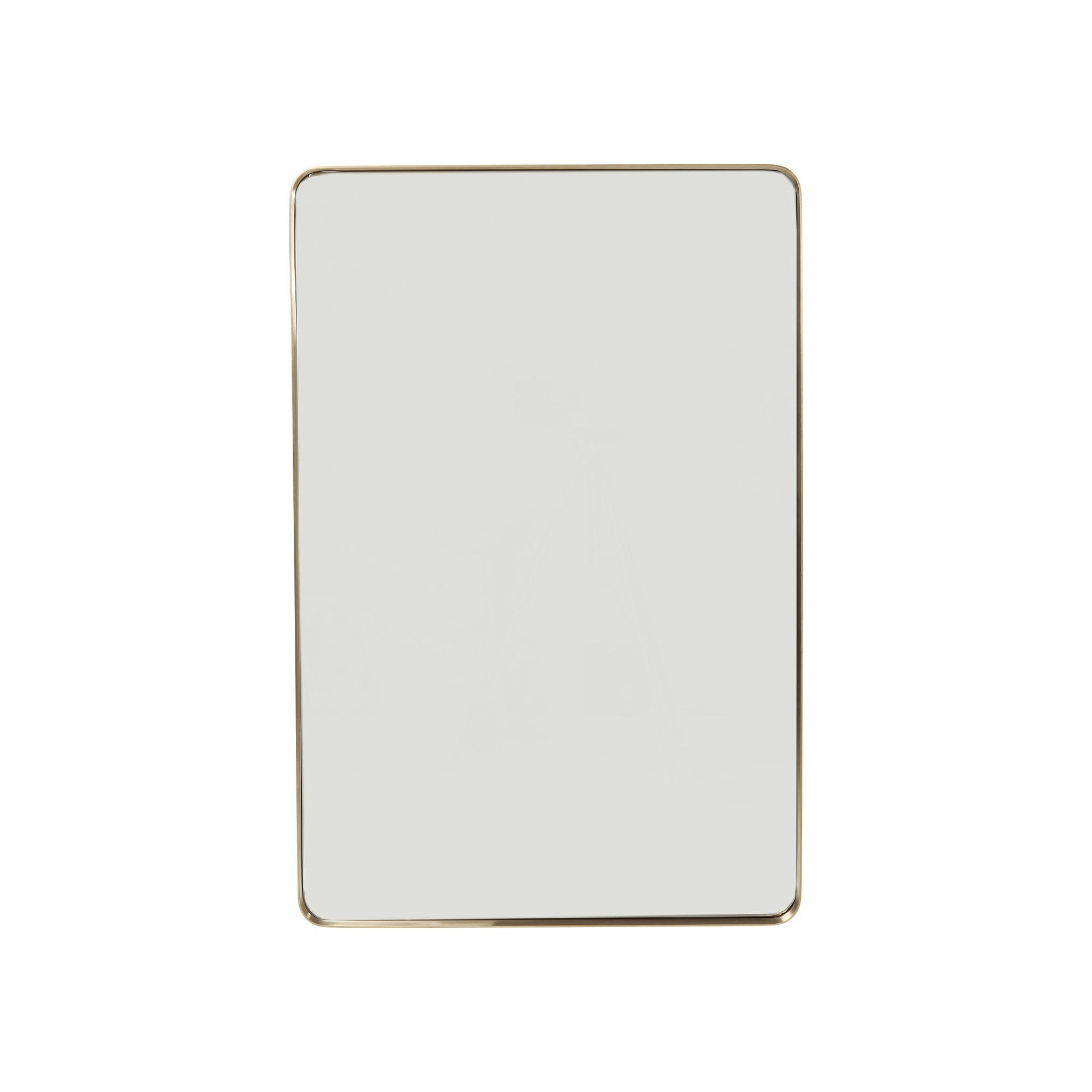 Miroir Curve rectangulaire laiton 120x80cm Kare Design