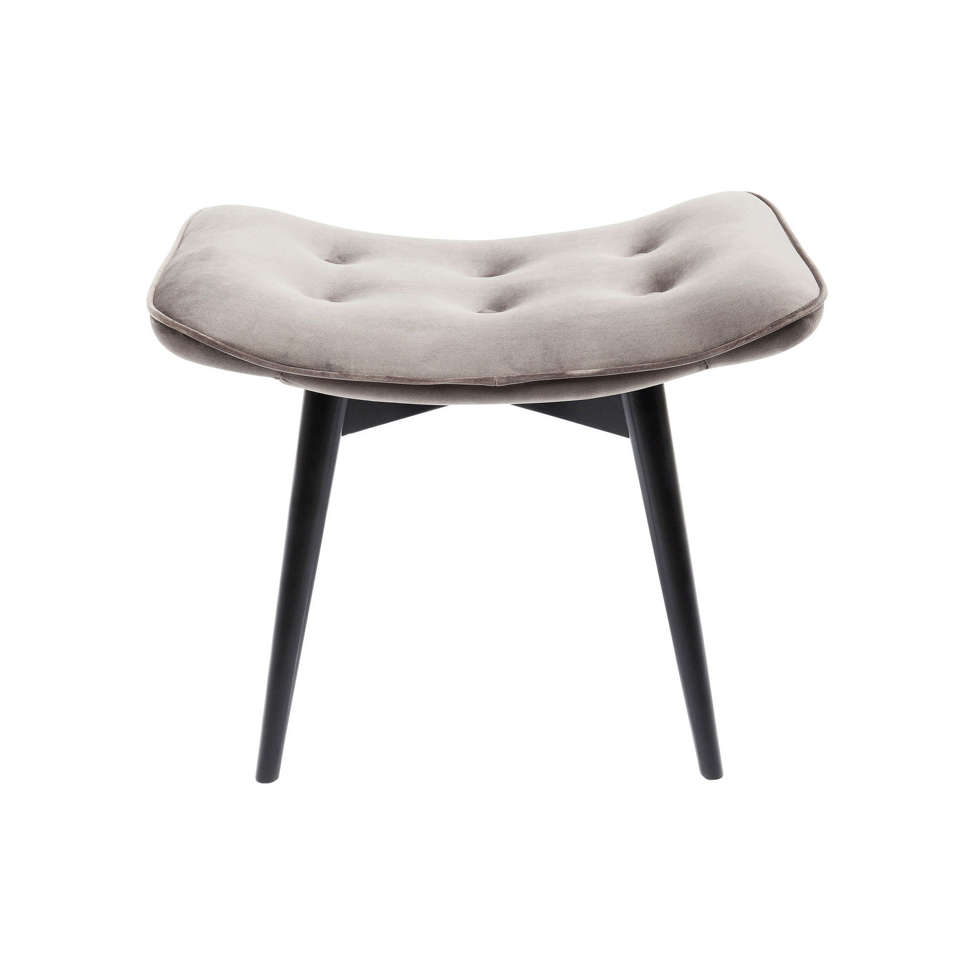 Stool Black Vicky Velvet Grey Kare Design