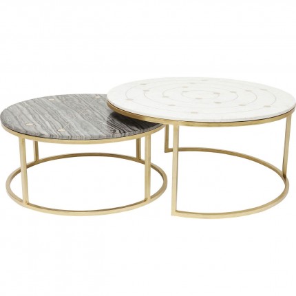 Coffee Table Mystic Round (2/Set) Kare Design