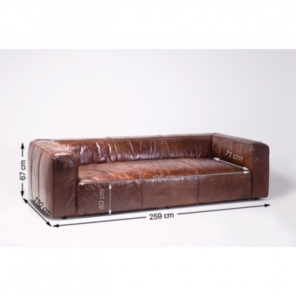 Sofa Cubetto leer 260cm Kare Design