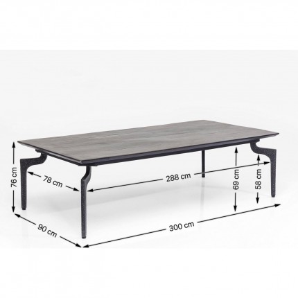 Table Bug 300x90cm Kare Design