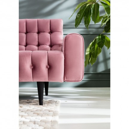 Sofa Milchbar 3-Zits fluweel roze Kare Design