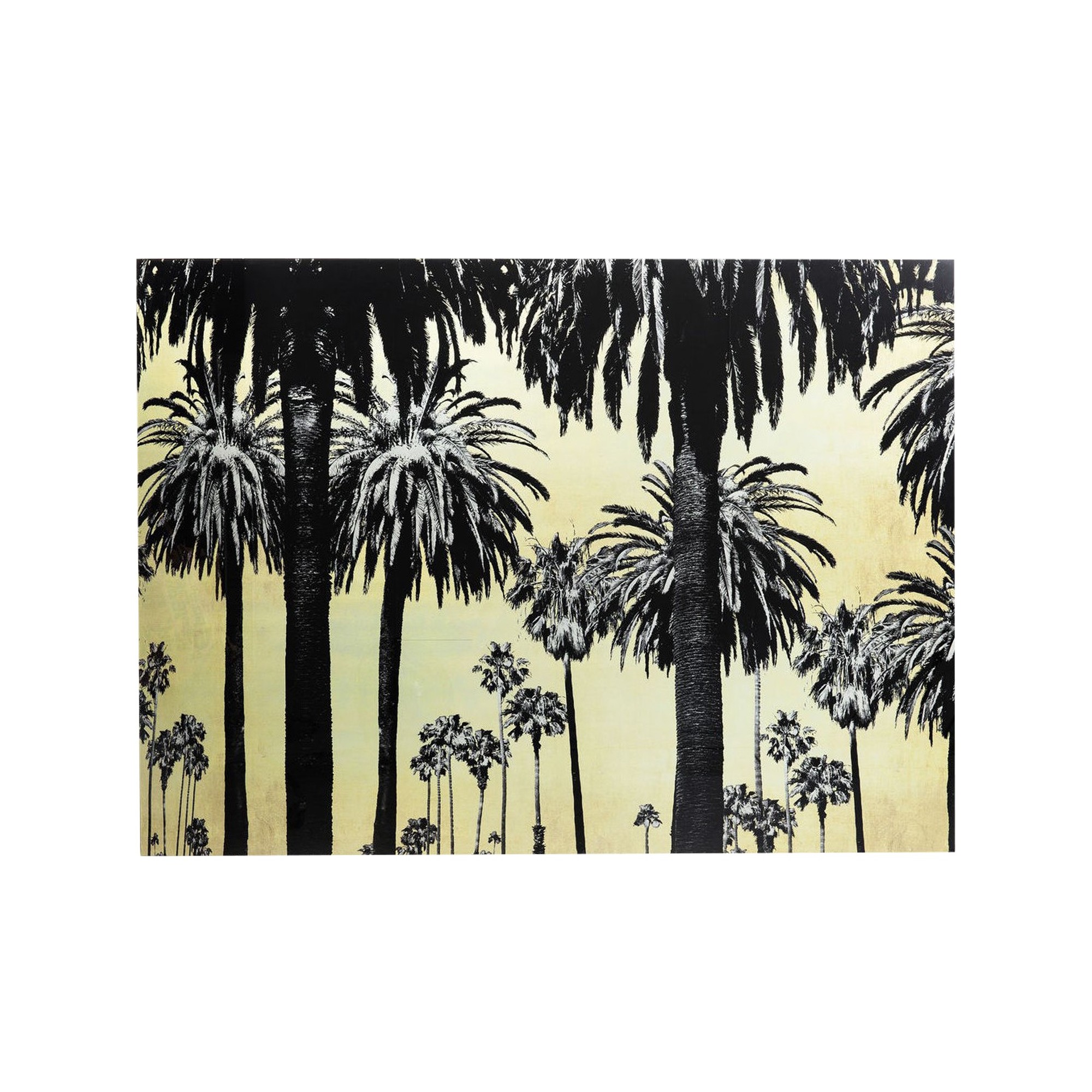 Tableau en verre Metallic Palms120x180cm Kare Design