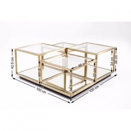 Coffee Table Luigi gold (4/Set) Kare Design