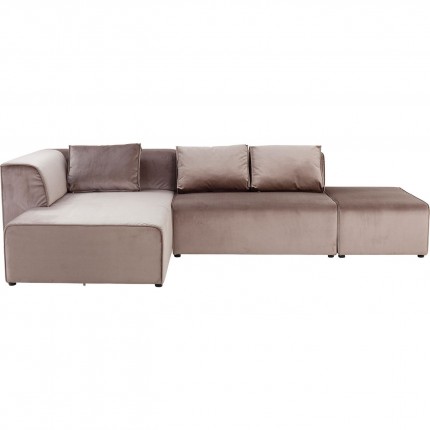 Sofa Infinity Velvet Taupe Left Kare Design