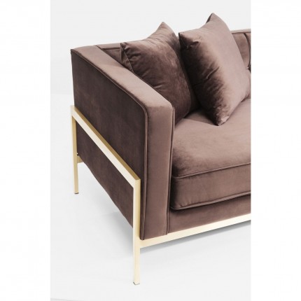 Sofa Loft 3-Zits fluweel bruin Kare Design