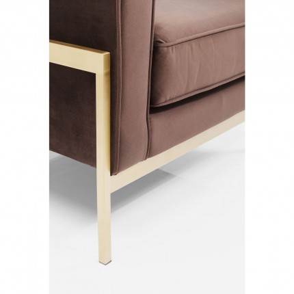 Fauteuil Loft fluweel bruin Kare Design