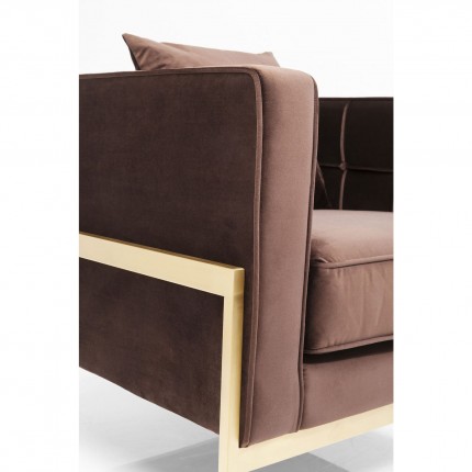 Fauteuil Loft fluweel bruin Kare Design