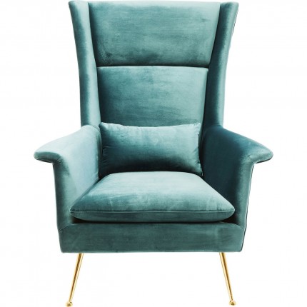 Fauteuil Vegas Forever blauwgroen Kare Design