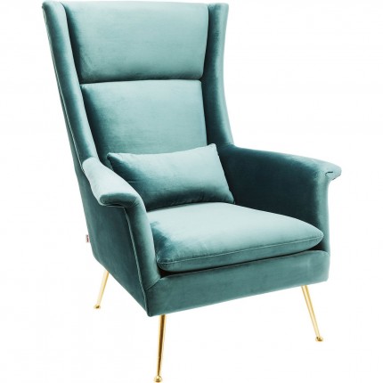 Fauteuil Vegas Forever blauwgroen Kare Design