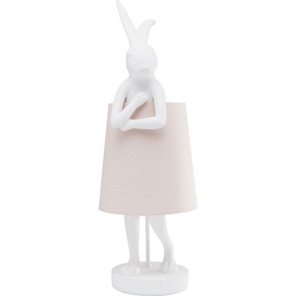 Table Lamp Animal Rabbit 68cm white and pink Kare Design