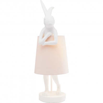 Table Lamp Animal Rabbit 68cm white and pink Kare Design